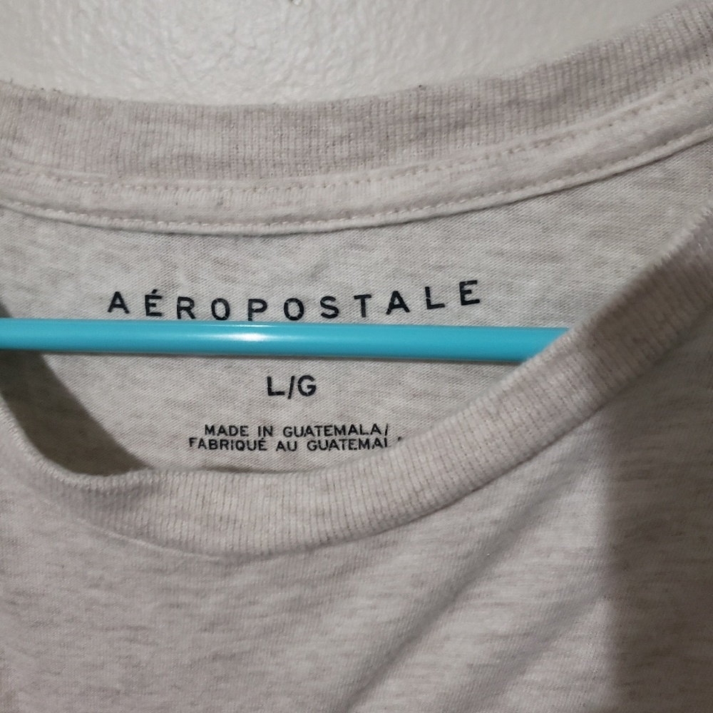 Aeropostale white short sleeve shirt size L - Picture 4 of 7